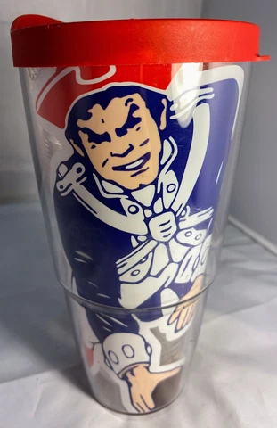 Tervis 24 oz. New England Patriots NFL Football Plastic Tumbler 2012 EUC! Cover