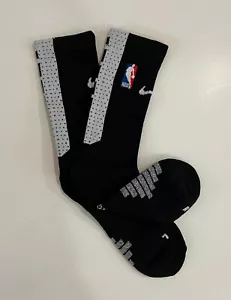 Nike NBA ELITE Basketball Socks DRI-FIT Size Large. White & Black. Crew & Ankle. - Picture 1 of 9