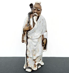 Antique Vintage CHINESE Pottery PORCELAIN FIGURINE Sancai Glaze Mudman - Picture 1 of 11