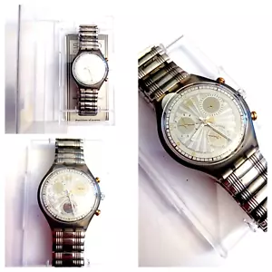Swatch Chrono Nuovo Steelworker SCM109 SCM110 1995 Vintage Orologio da polso - Bild 1 von 7