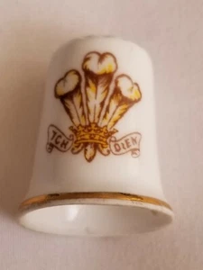 Dedal de porcelana de hueso de colección Fontygary cerámica GALES - Imagen 1 de 6