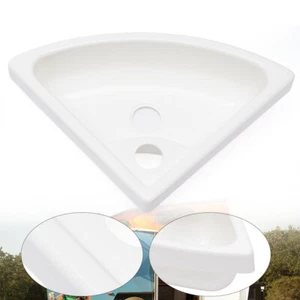 RV Caravan White Triangular Sink Basin Bathroom ABS Corner Sink Wall Mounted NEW - Bild 1 von 9