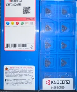KYOCERA CARBIDE INSERTS QUANTITY 10 WCMT040208M1 PR1230 - Picture 1 of 2