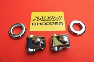 RALEIGH CHOPPER MK1 MK2 - NUEVAS ABRAZADERAS DE BARRA SISSY DE ACERO INOXIDABLE CON INSERCIONES Y TAZAS - Imagen 1 de 3