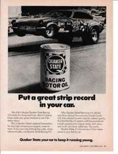 1975 Jungle Jim Lieberman Chevy Vega Funny Car Quaker State  Print-Ad/ - Picture 1 of 1