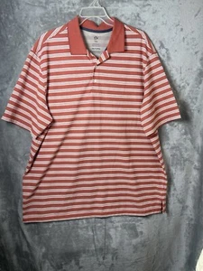 Arrow Men's Brick Red /Off White Stripes Short Sleeve Size 2XL Polo Shirts - Picture 1 of 8
