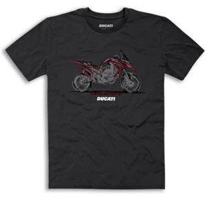 Ducati Graphic Multistrada V4 Short Sleeve T-Shirt Gray NEW !! - Picture 1 of 2