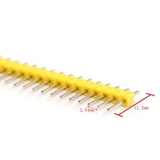 10pcs 40pin 1x40p Male 2.54mm Breakable Pin Header Strip 40p Yellow Col NQ