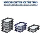 Sturdy Plastic Letter Filing Tray A4 Desk Document Organiser Paper Sorting Tower