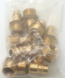 9x Riegler Nippel für Kupplung NW 7,2-7,8, Messing blank , G3/8 107239 - Bild 1 von 3