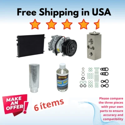 Compressor, Condenser & Valve A/C Fit Dodge Durango 2002-2003 - Image 1 of 4