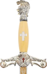 ESPADA TEMPLARIA DE CABALLERO FINO, MEDIADOS DEL SIGLO XX - Imagen 1 de 11