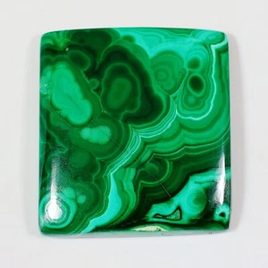 62 Ct 5X27X29 mm MALACHITE NATURALE RETTANGOLO CABOCHON GIOIELLI PIETRE PREZIOSE JB-58 - Foto 1 di 4