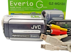 JVC GZ-MG130 Everio G Hard Disk Camcorder HDD Hybrid SD PAL - Silver GX-MG130EK - Picture 1 of 24