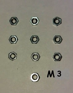 10 x Sechskantmuttern  Edelstahl A2 M3 - Bild 1 von 1
