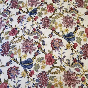 Cream Floral Printed Cotton Duvet Set 2 Shams Full Queen 83x92 India Traditional - Picture 1 of 10