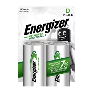 Energizer Rechargeable D Size batteries Recharge Power NiMH 2500mAh LR20 Pack - Picture 1 of 12
