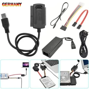USB auf SATA + IDE Adapter für 2,5" & 3,5" HDD SSD Festplatten Festplatte - Bild 1 von 15