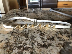 Judith Leiber Woman’s Belt White & Gold - Picture 1 of 8