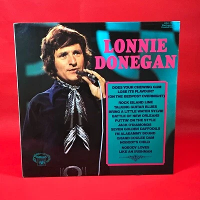 Lonnie Donegan 1975 UK vinyl LP Rock Island Line Battle Of New Orleans HMA252 - Image 1 of 4