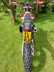 KTM EXC REG PLATE GASGAS EC ECF HUSQVARNA TE FE FLEXIBLE REG PLATE ENDURO PLATE - Picture 1 of 1