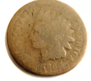 1866 Indian head cent - Picture 1 of 3