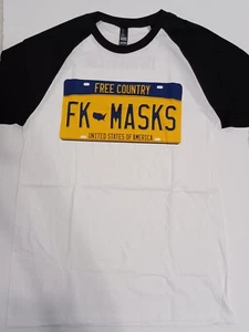 Infowars Free Country FK Masks USA Herren T-Shirt weiß Größe Medium - Bild 1 von 4