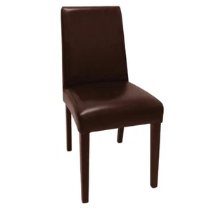 BOLERO (PACK OF 2) FAUX LEATHER DINING CHAIRS BROWN GF955 - Picture 1 of 1