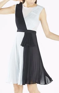 NUEVO VESTIDO BCBGMAXAZRIA BAILIE PLISADO BLOQUEADO COLOR JGK67E36/M842A TALLA 0 - Imagen 1 de 3