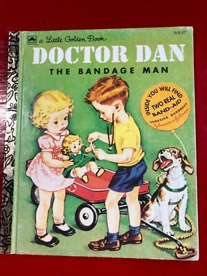 1992 Little golden book DOCTOR DAN THE BANDAGE MAN with Bandages! - Imagem 1 de 4