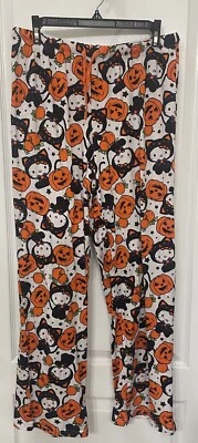 Hello Kitty Black Cat Pumpkin Pajama Pants. Halloween Sz Small, NWT - Image 1 of 3