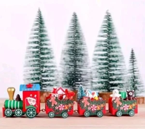 Colour Express Train Holz Weihnachtsszene Set Spielzeug Miniatur - Bild 1 von 8