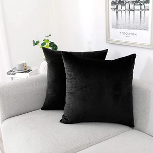 Decorative Throw Pillow Covers Pack of 2, Velvet Throw Pillow Cases for Couch Pi - Picture 1 of 12
