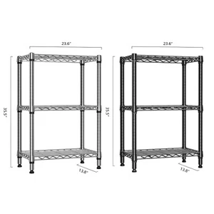 3 Tier Shelf Adjustable Storage Metal Shelvings Unit Steel Organizers Wire Racks - Picture 1 of 23