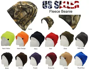 Military Fleece Beanie Watch Skull Cap Cold Weather Warm Winter Hat Ski - Picture 1 of 17