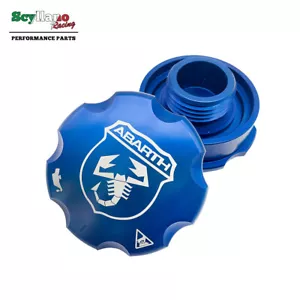 Tapa de relleno de aceite de aluminio azul para motores Abarth 500 595 695/Grande Punto T-Jet - Imagen 1 de 4