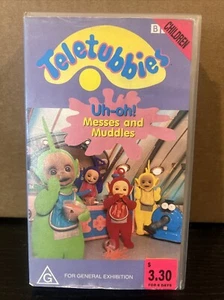 Teletubbies Uh-oh! Messes and Muddles VHS Tape Ex Rental BBC - B6 - Picture 1 of 3