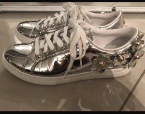 Marc Jacobs Schuhe Sneaker Daisy Silver Silber Gr. 40 Inkl. Original Karton - Bild 1 von 4