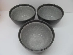 Mikasa Maddox Set Of 3 Textured Gray 5 7/8" Speckled All Purpose Bowls VGC - Picture 1 of 12