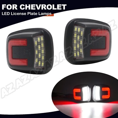 2PCS LED License Plate Light For 88-00 Chevy Silverado Tahoe S10 88-00 GMC Yukon - Image 1 of 4