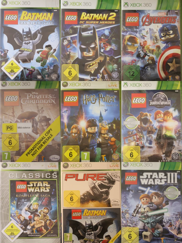 LEGO Spiele Xbox 360 Auswahl Batman, Star Wars, Harry Potter, Jurassic World - Bild 1 von 1