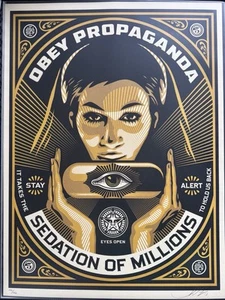 Shepard Fairey Print Obey Giant Sedation Pill Art Print Poster 18x24 Edition 450 - Picture 1 of 1