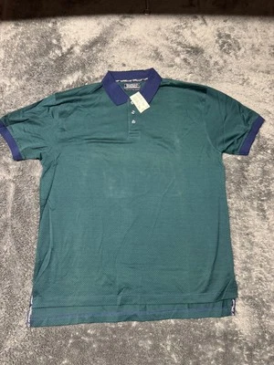 De Colección Pima Algodón Para Hombres Manga Corta Polo Verde Algodón Talla XL NUEVO CON ETIQUETAS $69 Foto 1 de 4