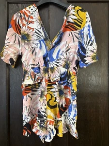 River Island Petite Floral Playsuit, Size 12 PETITEWorn Twice, Good Condition - Picture 1 of 18