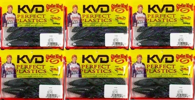 (LOT OF 6) STRIKE KING KVD RODENT 4" RO4-144 HARD CANDY CP2242 - Image 1 of 2