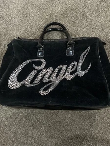 Borsa borsa Victoria's Secret Y2k/Paris Hilton Angel strass velluto nero - Foto 1 di 8