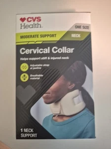 CVS Health Collare Cervicale Adulto Collo, Cinghia Regolabile Supporto Moderato - Foto 1 di 4