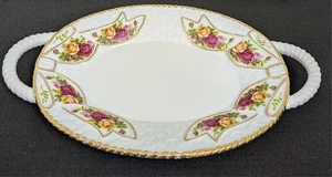 Vintage 1962 Royal Albert Old Country Roses Serviertablett mit Doppelgriff, 15" Länge - Bild 1 von 11