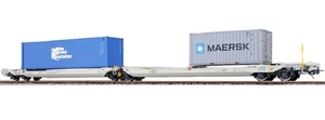 ESU X 36547 H0 - Taschenwagen, H0, Sdggmrs, NL-AAEC, Container TKRU + MRKU - Imagen 1 de 1