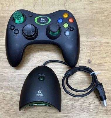 Logitech Wireless Cordless Controller 863241-0000 Receiver C-X3B18 Original Xbox - Image 1 of 4